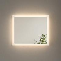 BADSPIEGEL mit Beleuchtung, mechanischem Schalter & Antibeschlag-Funktion, 60/50 cm - Transparent, Glas (60/50/3.5cm) - EMKE