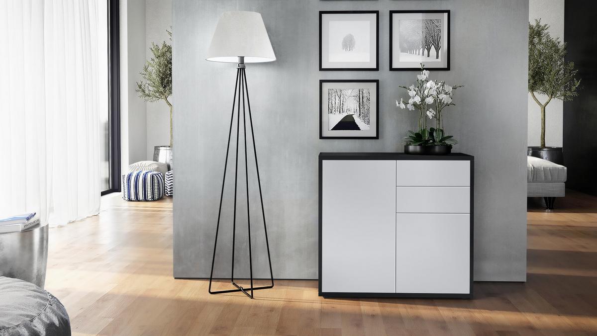 KOMMODE Ben Front in Weiß matt - Weiß, Holzwerkstoff (79/74/36cm) - Vladon