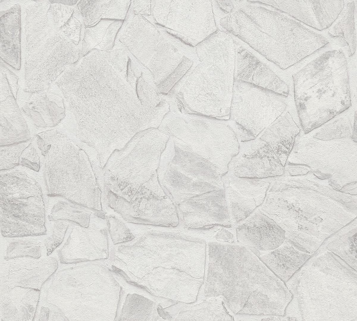 VLIESTAPETE Grau 53/1005 cm - Weiß, Textil (53/1cm) - KUNSTLOFT