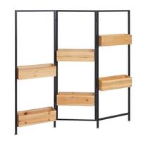 RAUMTEILER MIT PFLANZKASTEN Schwarz, Braun - Schwarz/Braun, Holz (118/116/13cm) - MCW