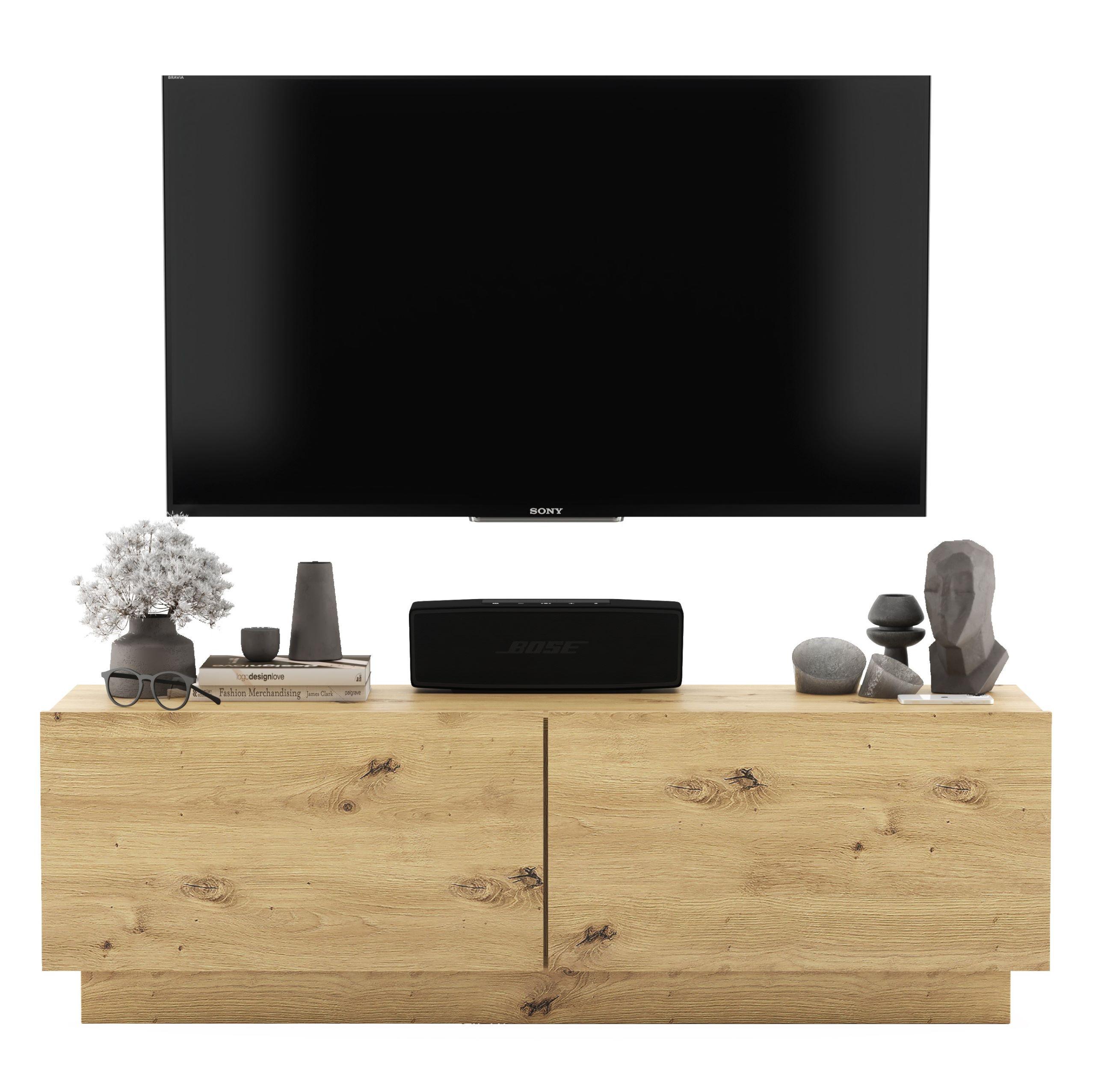 TV-SCHRANK Enjoy Eiche Artisan matt Loft 120 cm - Eiche Artisan, Holzwerkstoff (120/37/35cm) - Meble Lindner
