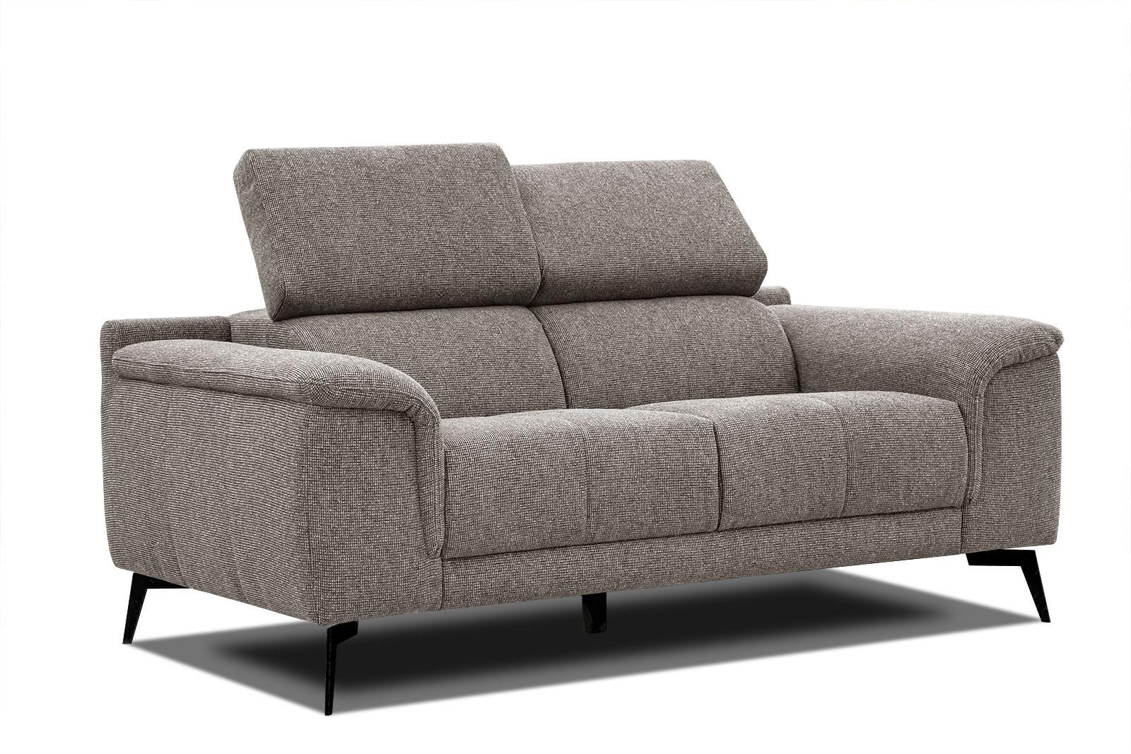 SOFA FIERO 2-Sitzer, taupe - Taupe/Schwarz, Holzwerkstoff/Textil (170/82/103cm) - Wozimo