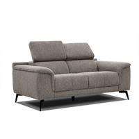 SOFA FIERO 2-Sitzer, taupe - Taupe/Schwarz, Holzwerkstoff/Textil (170/82/103cm) - Wozimo