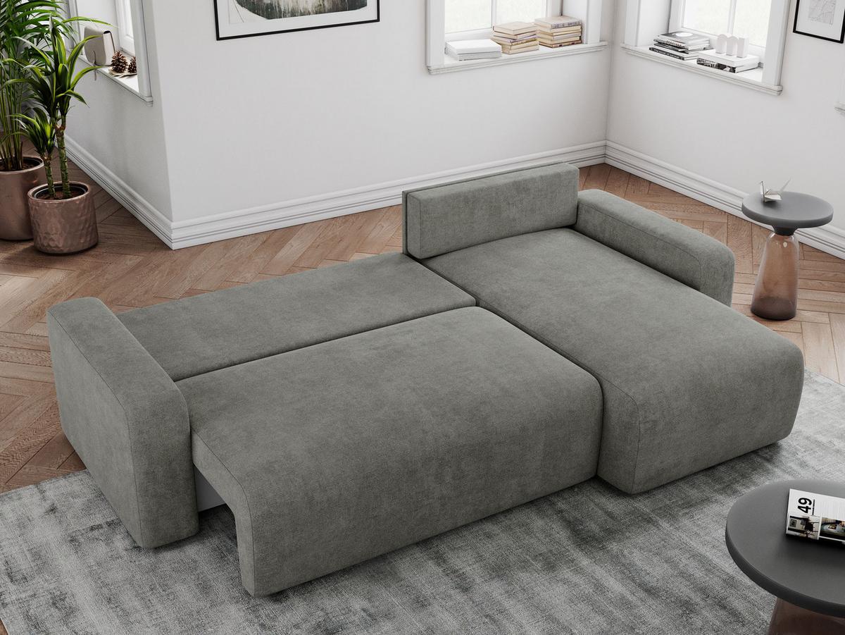 ECKSOFA ARGOS Grau Struktur - Schwarz/Grau, Kunststoff/Textil (245/150cm) - MKS
