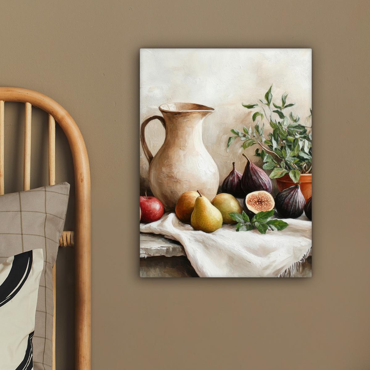 LEINWANDBILD Obst - Kräuter - Ländlich Room Decor 30x40 cm - Naturfarben, Textil (30/40cm) - MuchoWow