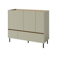 KOMBIKOMMODE Luca LC08 - Schwarz/Grün, Holzwerkstoff/Metall (120/105/40cm) - MIRJAN24