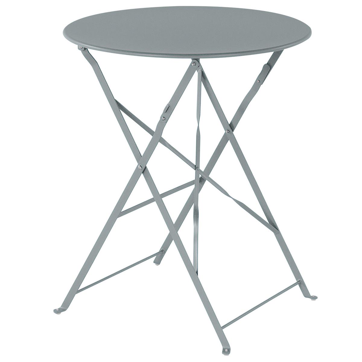 BALKONSET 2-Sitzer grau zusammenklappbar Fiori - Grau, Metall - Beliani