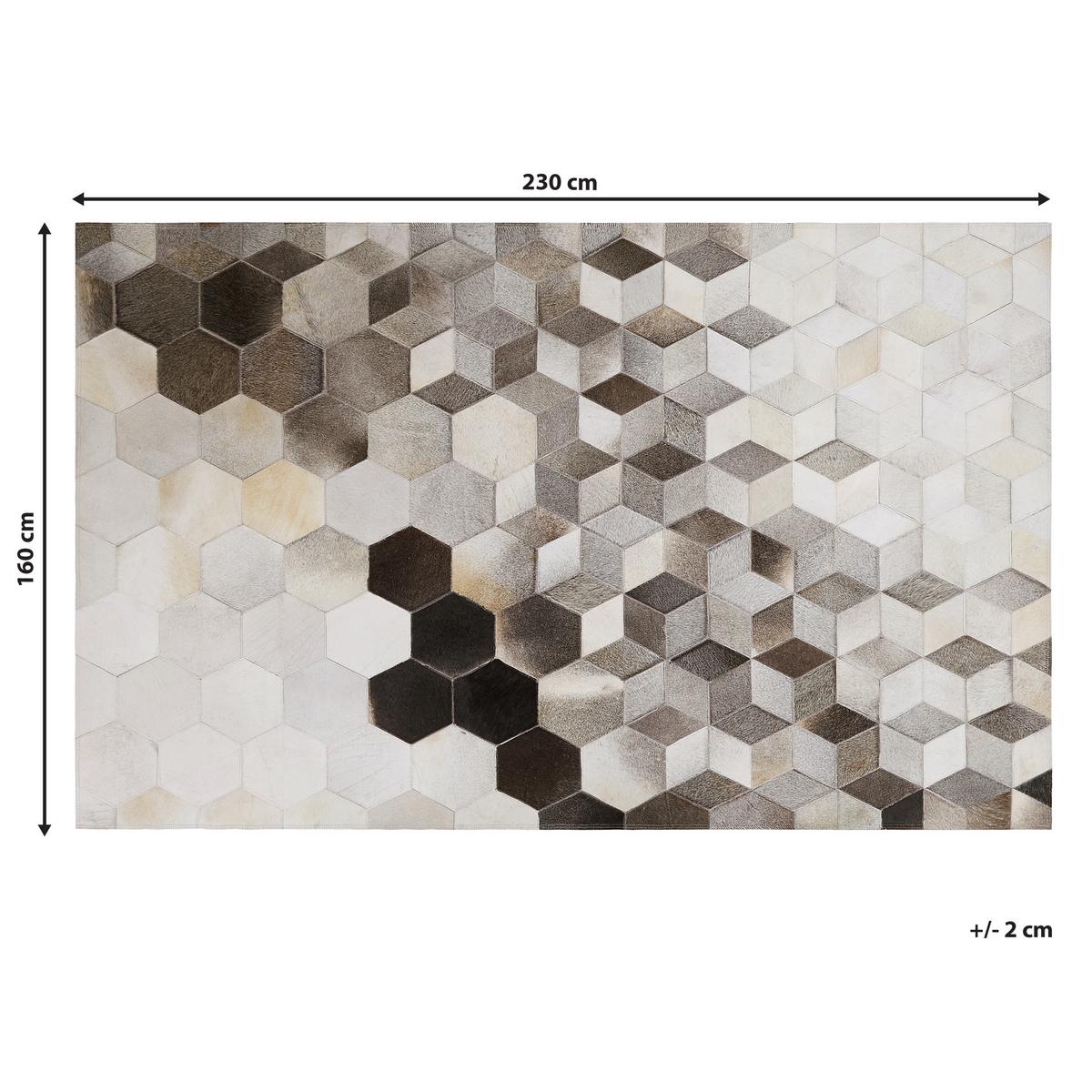 KURZFLOR-TEPPICH Sason 230/160 cm - Beige, Fell (160/230cm) - Beliani