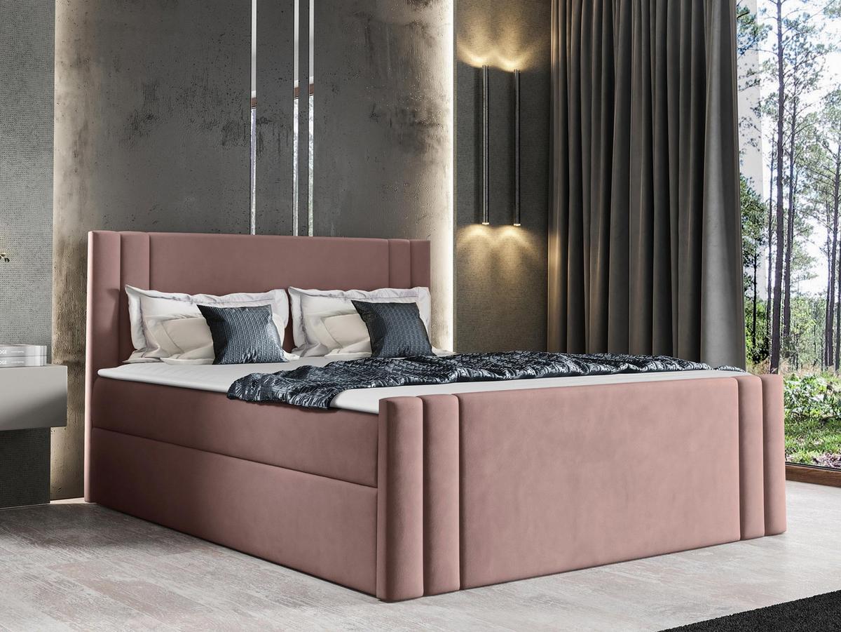 BOXBETT Carmen - H3 - Rosa, Holz (160/200cm) - MIRJAN24