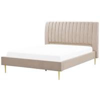POLSTERBETT 180/200 cm Sandbeige Marville - Beige, Textil (180/200cm) - Beliani