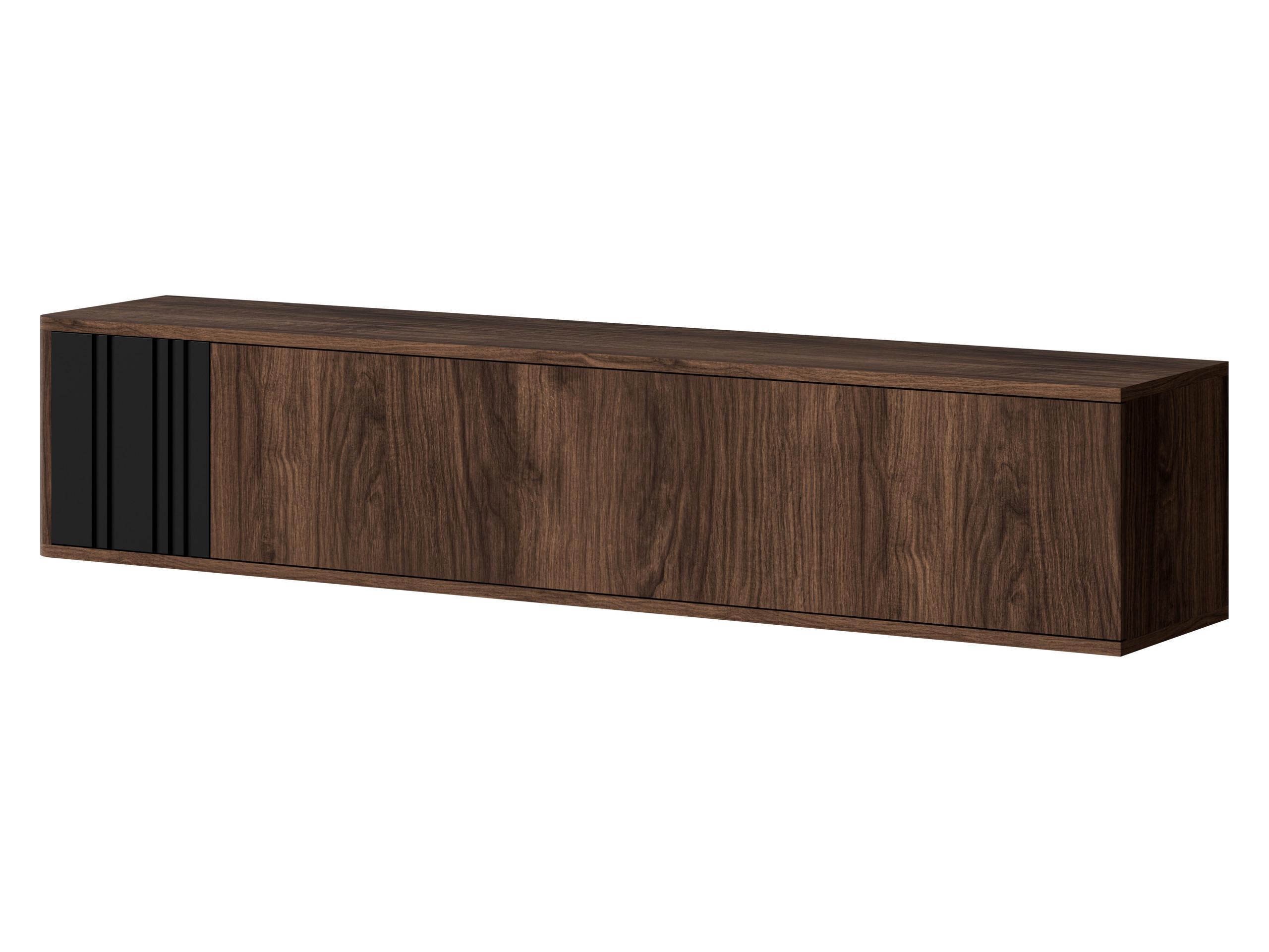 TV-LOWBOARD Philippe 150 - Nussbaumfarben/Schwarz, Holzwerkstoff (150/30/31cm) - MIRJAN24