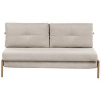 2-SITZER-SCHLAFSOFA beige Edland - Hellbraun/Beige, Textil (152/76/96cm) - Beliani