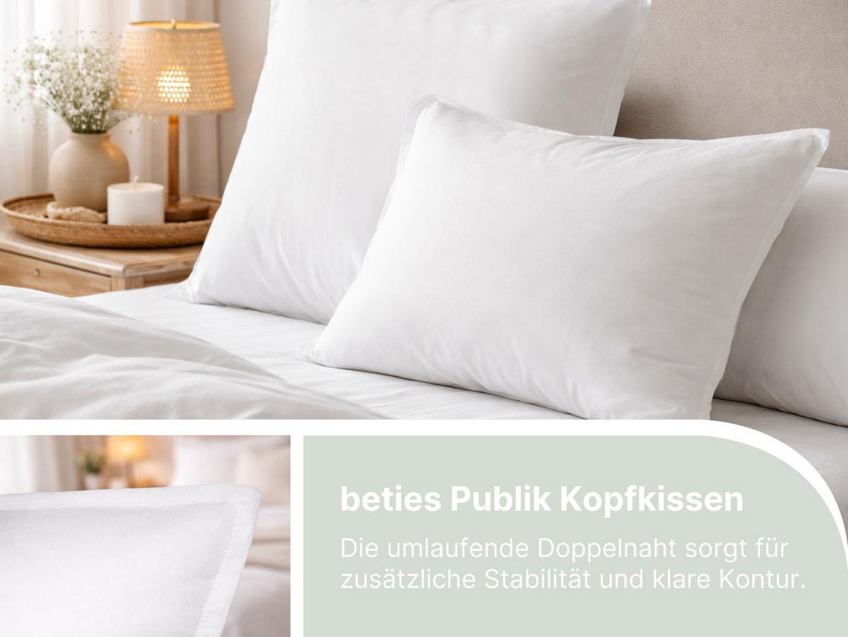 FEDERKISSEN Publik 80/80 cm - Creme, Textil (80/80cm) - beties Heimtextil