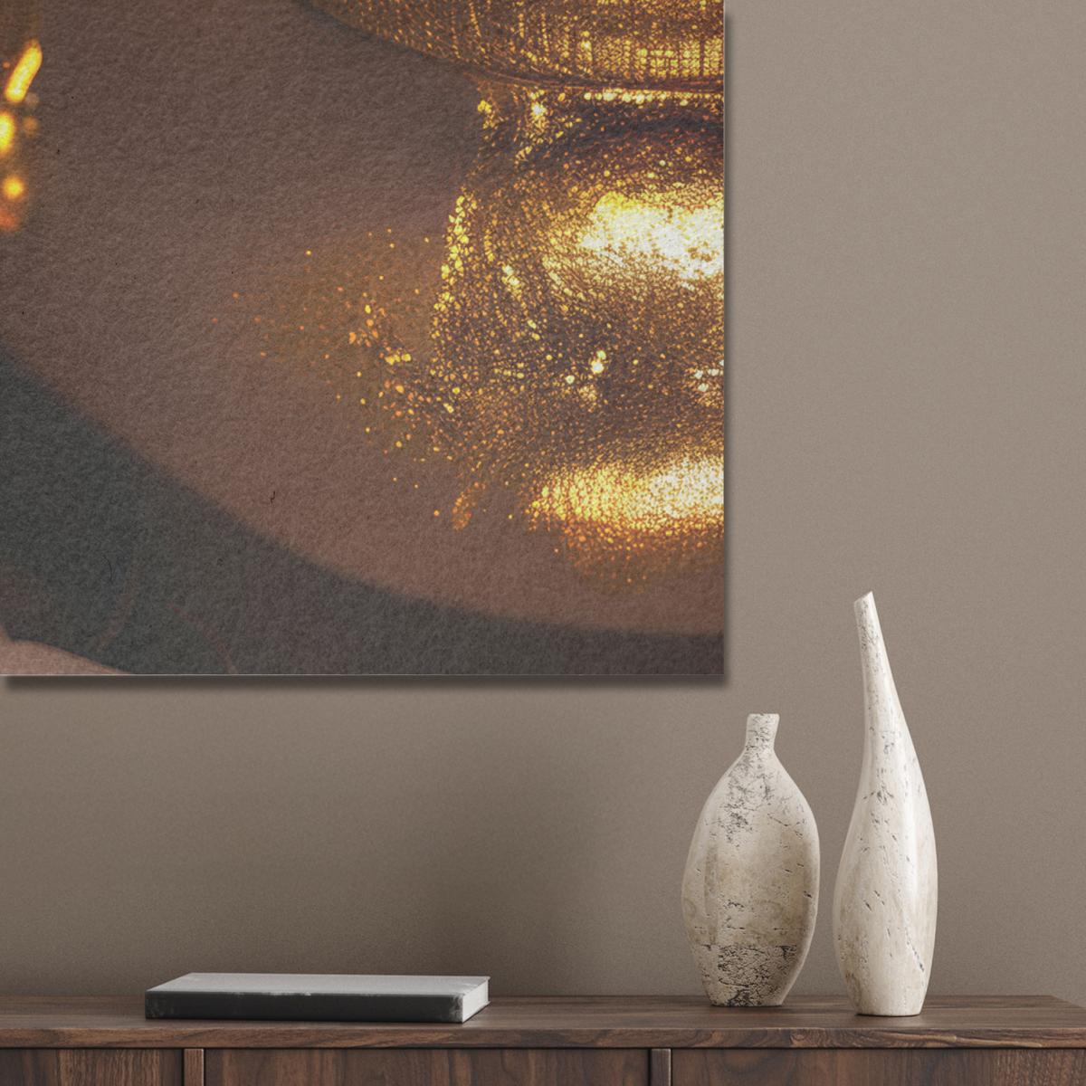 AKUSTIKBILD Frau - Gold - Luxus - Porträt Wandbilder 60x80 cm - Goldfarben, Kunststoff (60/80/0.9cm) - MuchoWow