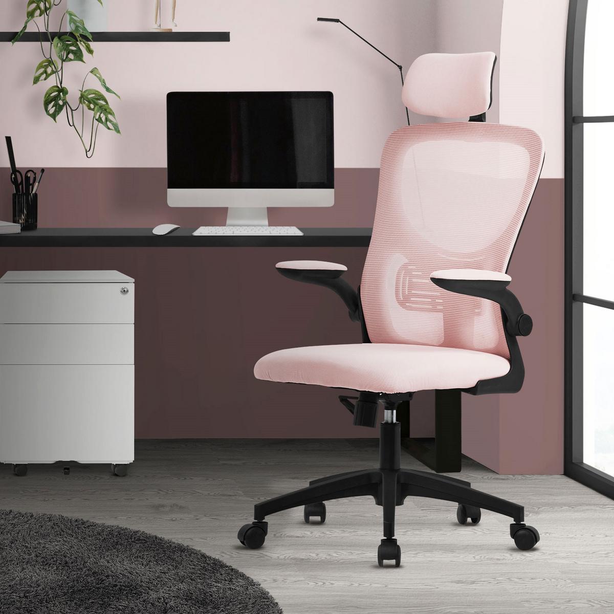BÜROSTUHL Rosa - Pink/Schwarz, Kunststoff (60.5/121/60cm) - ML-DESIGN