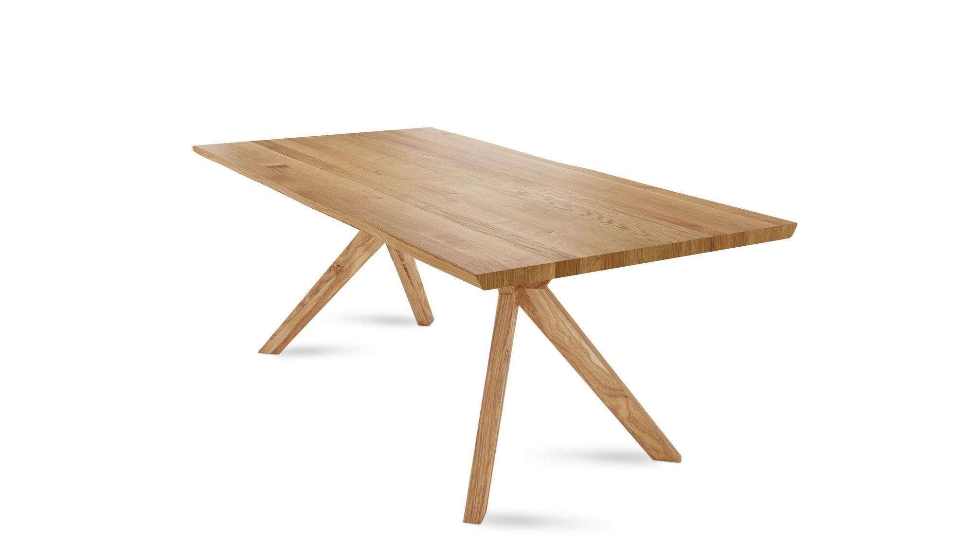 BAUMKANTENTISCH Daisie 1 140x78x90 Massivholztisch Wildeiche geölt - Wildeiche, Holz (140/78/90cm) - 58aufmkessel