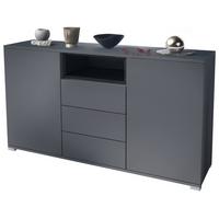 SIDEBOARD Skadu Schwarz Hochglanz - Schwarz Hochglanz/Anthrazit, Holzwerkstoff (138.5/75.5/35cm) - Vladon