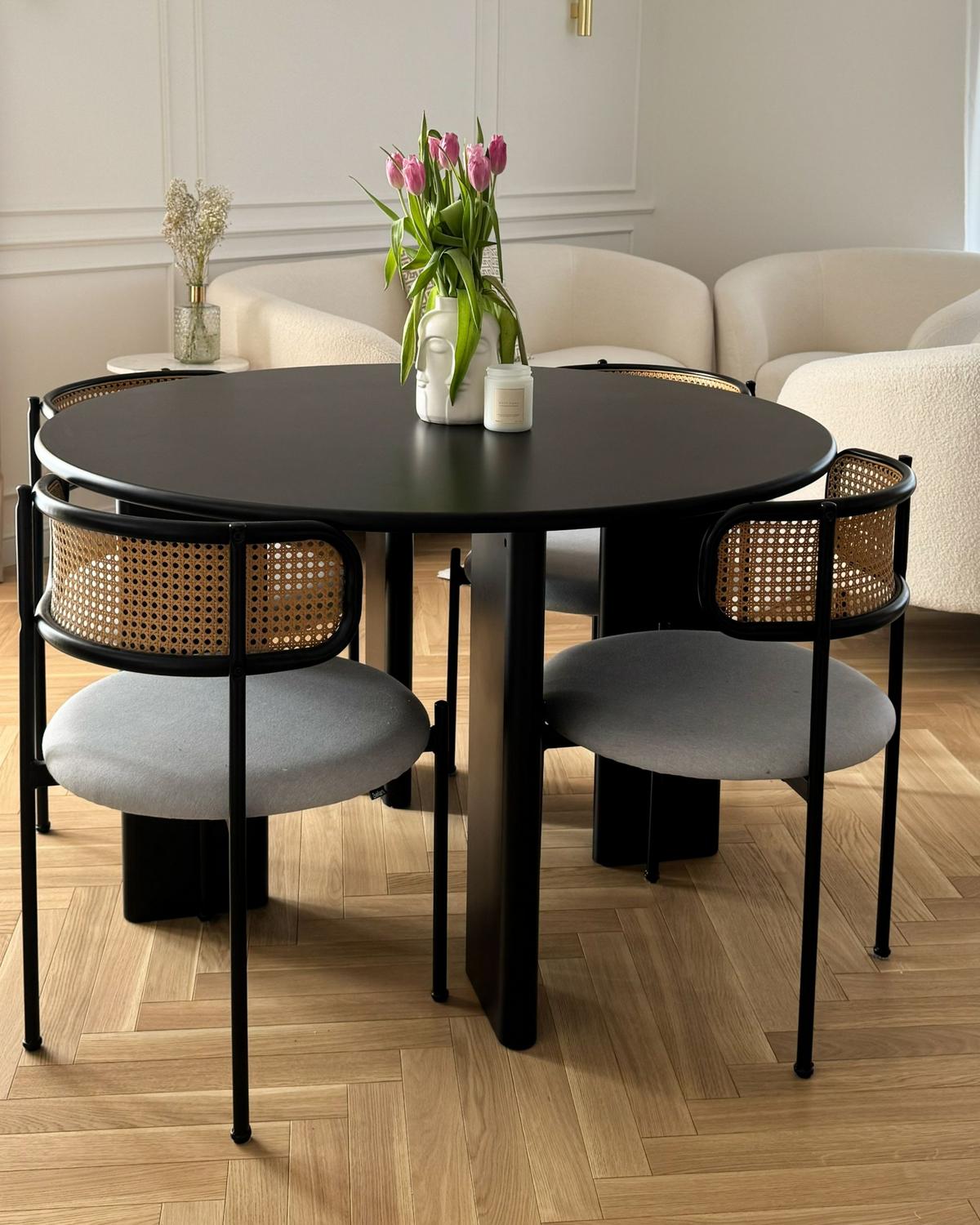 ESSTISCH 120/120 cm Schwarz Cosmo - Schwarz, Holzwerkstoff (120/120/75cm) - Beliani