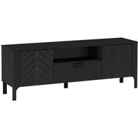 LOWBOARD Lume mit Schublade und Türen, 160 cm, schwarz - Schwarz, Holzwerkstoff (160/57/40.5cm) - Beautysofa