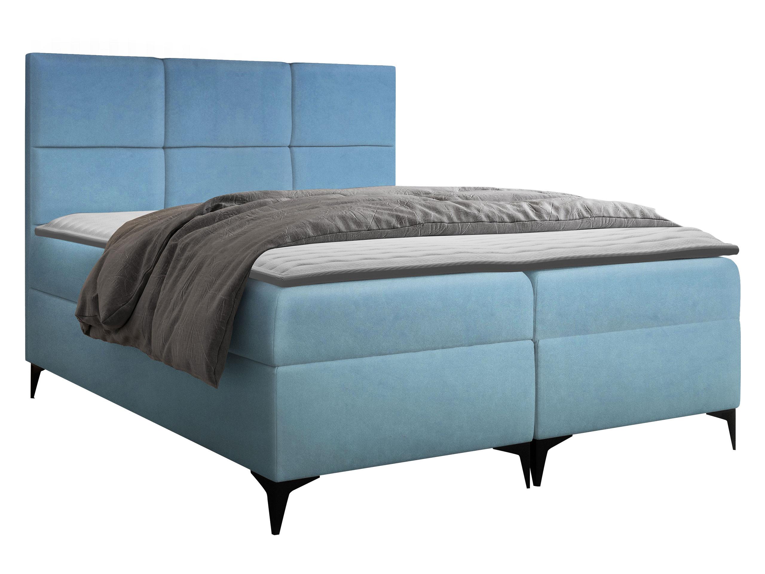 BOXBETT Fava - H3 - Blau, Holz/Textil (160/200cm) - MIRJAN24