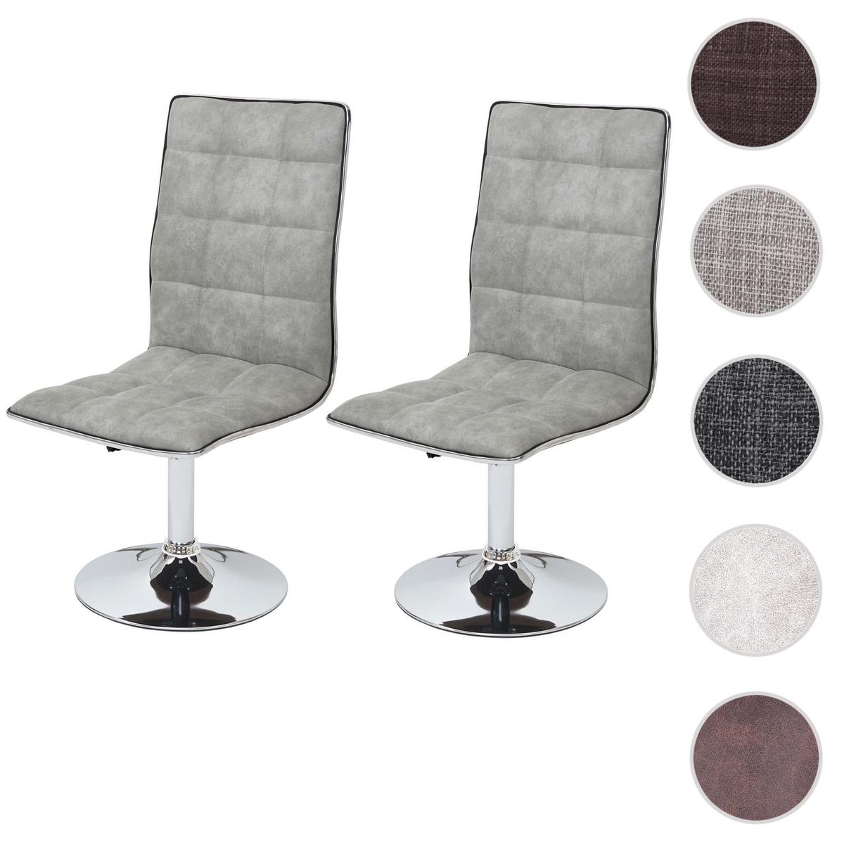 ESSZIMMERSTUHL Beton Dekor 2er-Set - Grau, Textil (43/103/54cm) - MCW