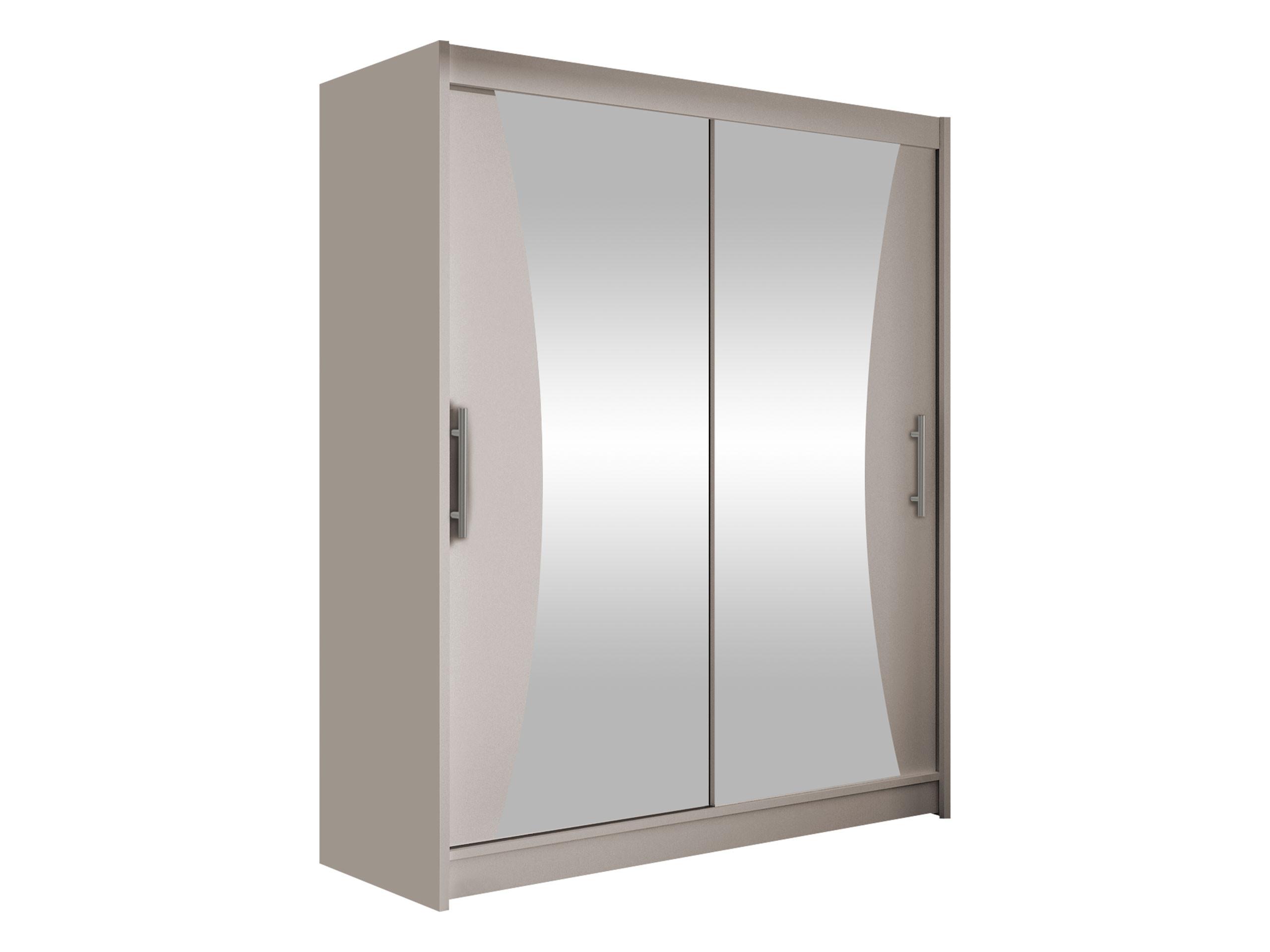 SCHWEBETÜRENSCHRANK Westa IX - Kaschmir/Silberfarben, Holzwerkstoff/Metall (150/200/58cm) - MIRJAN24