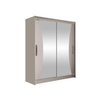 SCHWEBETÜRENSCHRANK Westa IX - Kaschmir/Silberfarben, Holzwerkstoff/Metall (150/200/58cm) - MIRJAN24