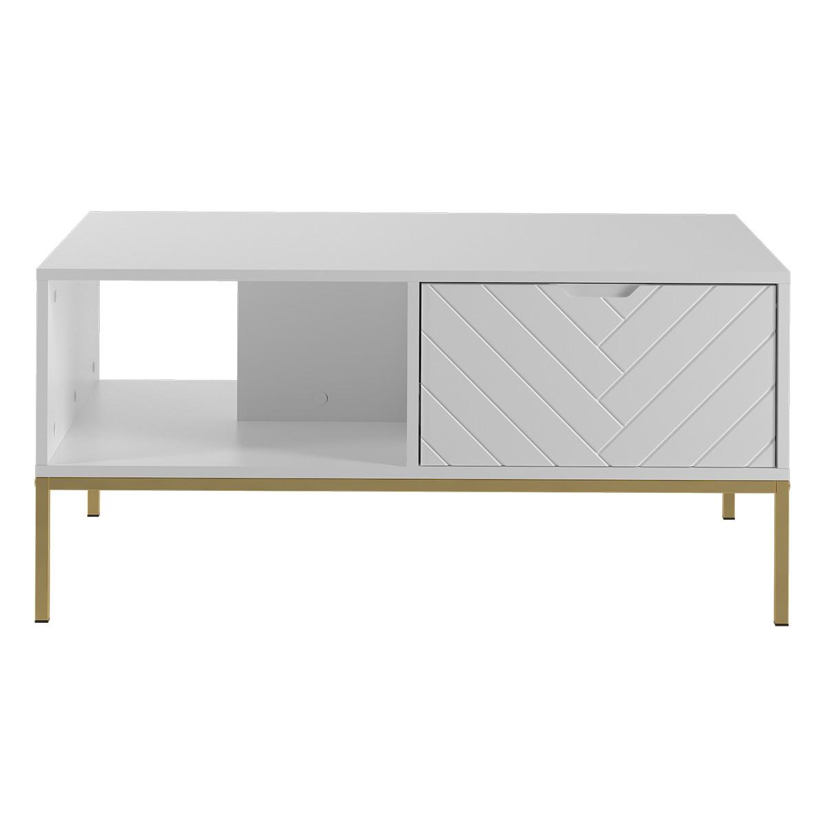 COUCHTISCH Daria Weiß - Weiß, Holzwerkstoff (68/104/69cm) - Petits-meubles