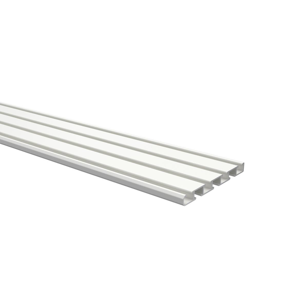 GARDINENSCHIENE Slimline 160 cm, 3-/4-läufig Weiß - Weiß, Metall (8.6/1.1/160cm) - INTERDECO