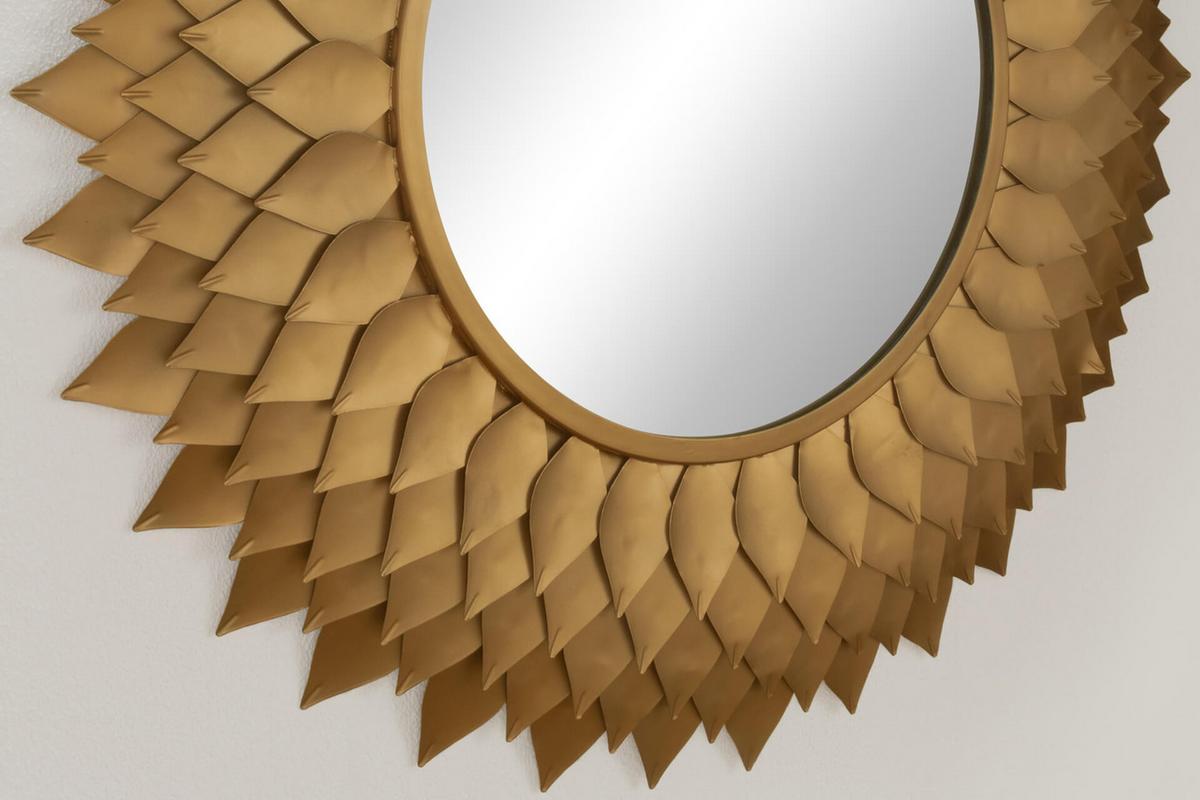 WANDSPIEGEL Gold 94/94 cm - Goldfarben, Metall (11.3/94/4cm) - KUNSTLOFT