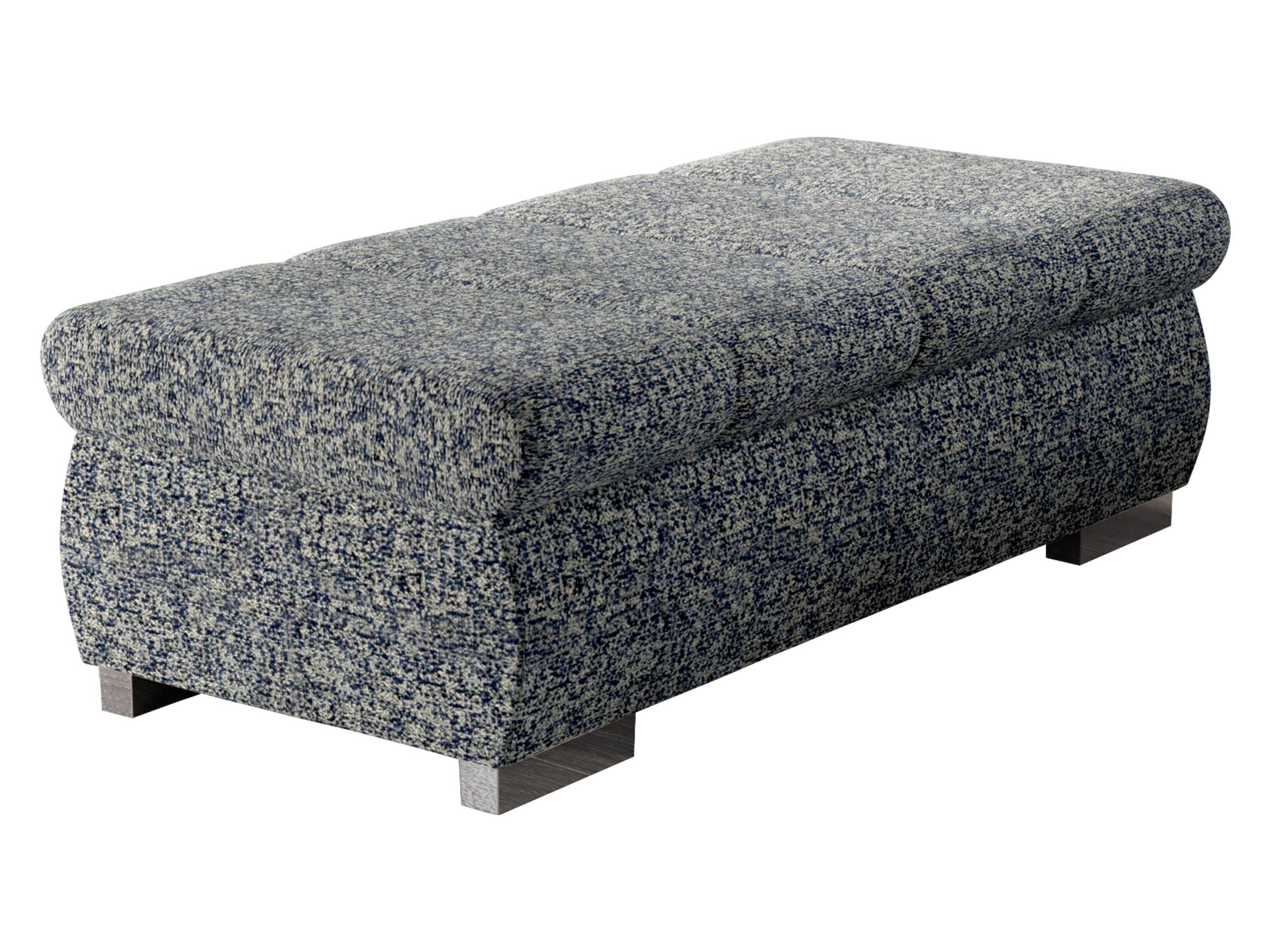 POLSTERHOCKER Bangkok Groß - Silberfarben/Multicolor, Holz/Kunststoff (120/39/60cm) - MIRJAN24