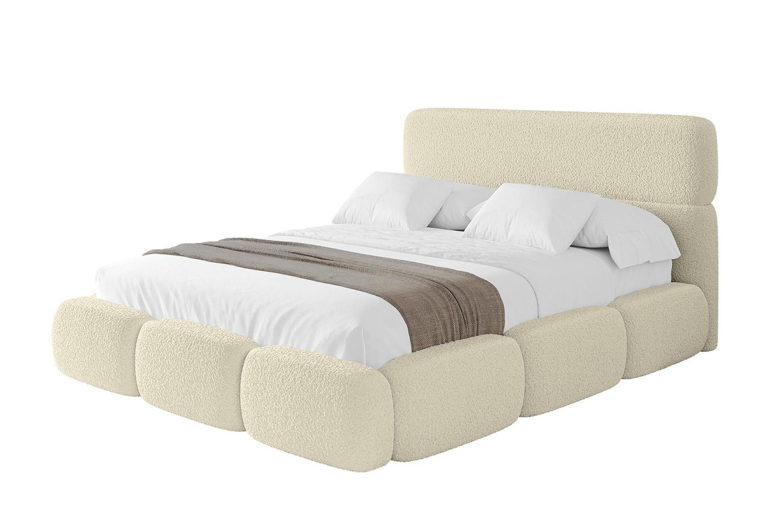 POLSTERBETT mit Bettkasten und Lattenrost, Bett mit Matratze H3/H4 - ELVA 180x200 Beige - Taupe, Holzwerkstoff/Textil (180/200cm) - ALTDECOR