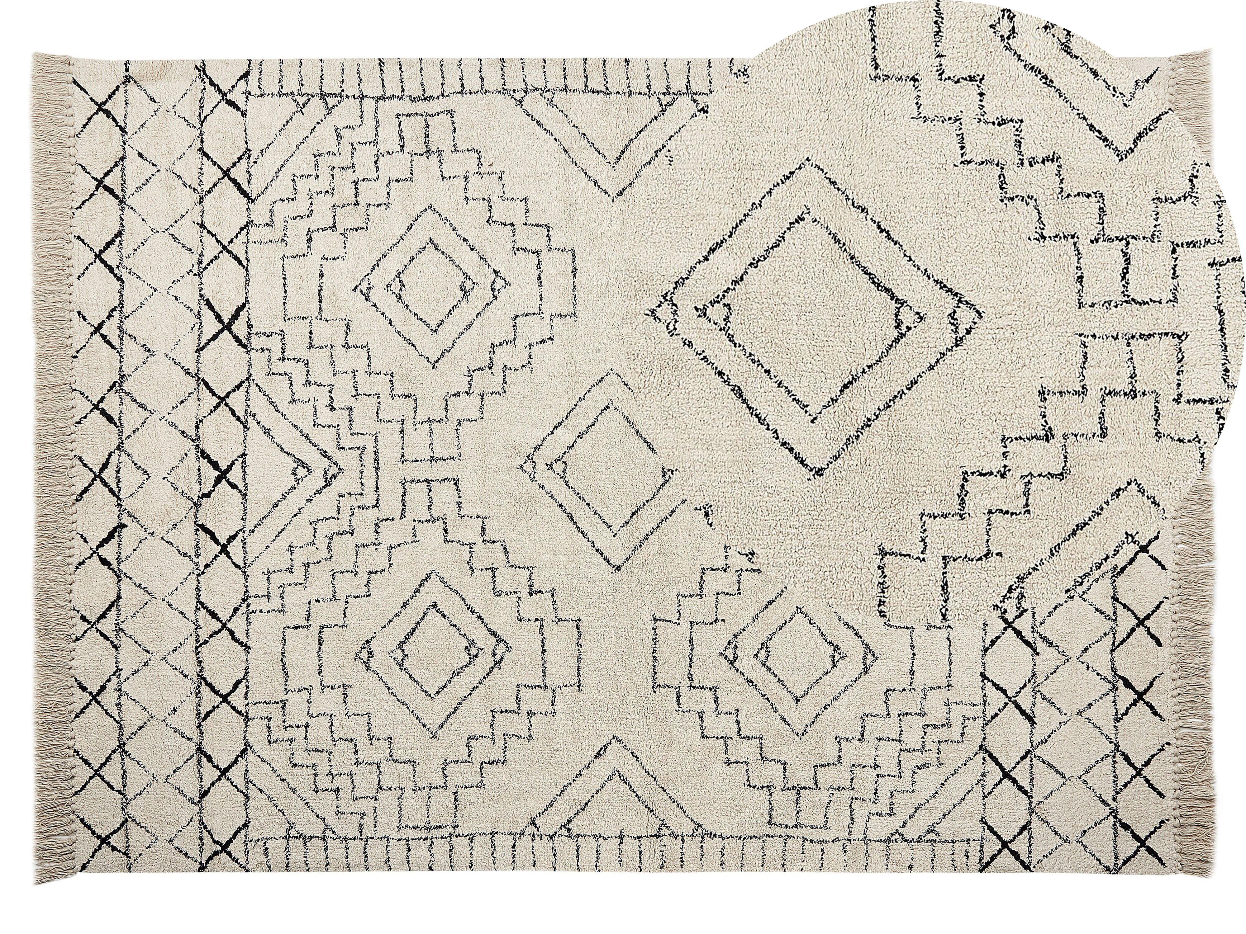 KURZFLOR-TEPPICH Zeyne 200/140 cm - Beige, Textil (140/200cm) - Beliani