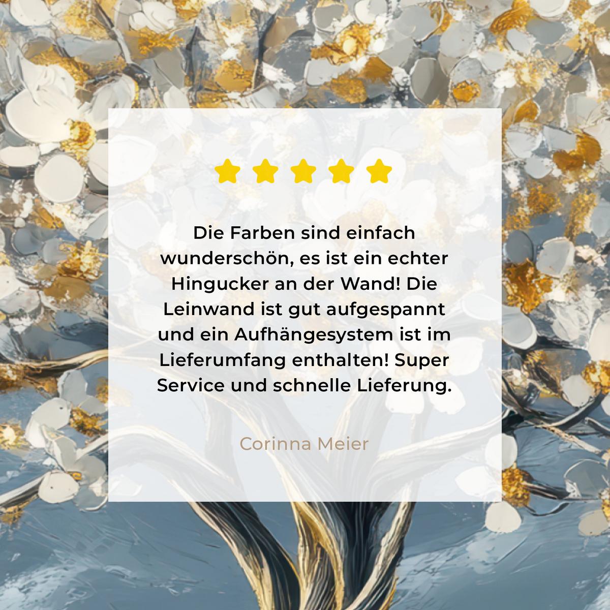 LEINWANDBILD Baum - Winter - Baum des Lebens - Modern - Gold Wandbilder 80x60 cm - Goldfarben, Textil (80/60cm) - MuchoWow