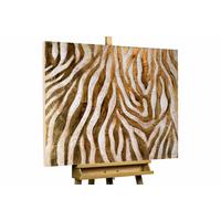 ÖLGEMÄLDE 100/75 cm - Goldfarben, Holz/Textil (100/75cm) - KUNSTLOFT