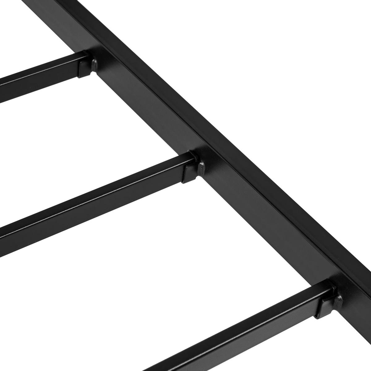 BETT mit Lattenrost 160/200 cm Eisen Schwarz Breuillet - Schwarz, Metall (160/200cm) - Beliani