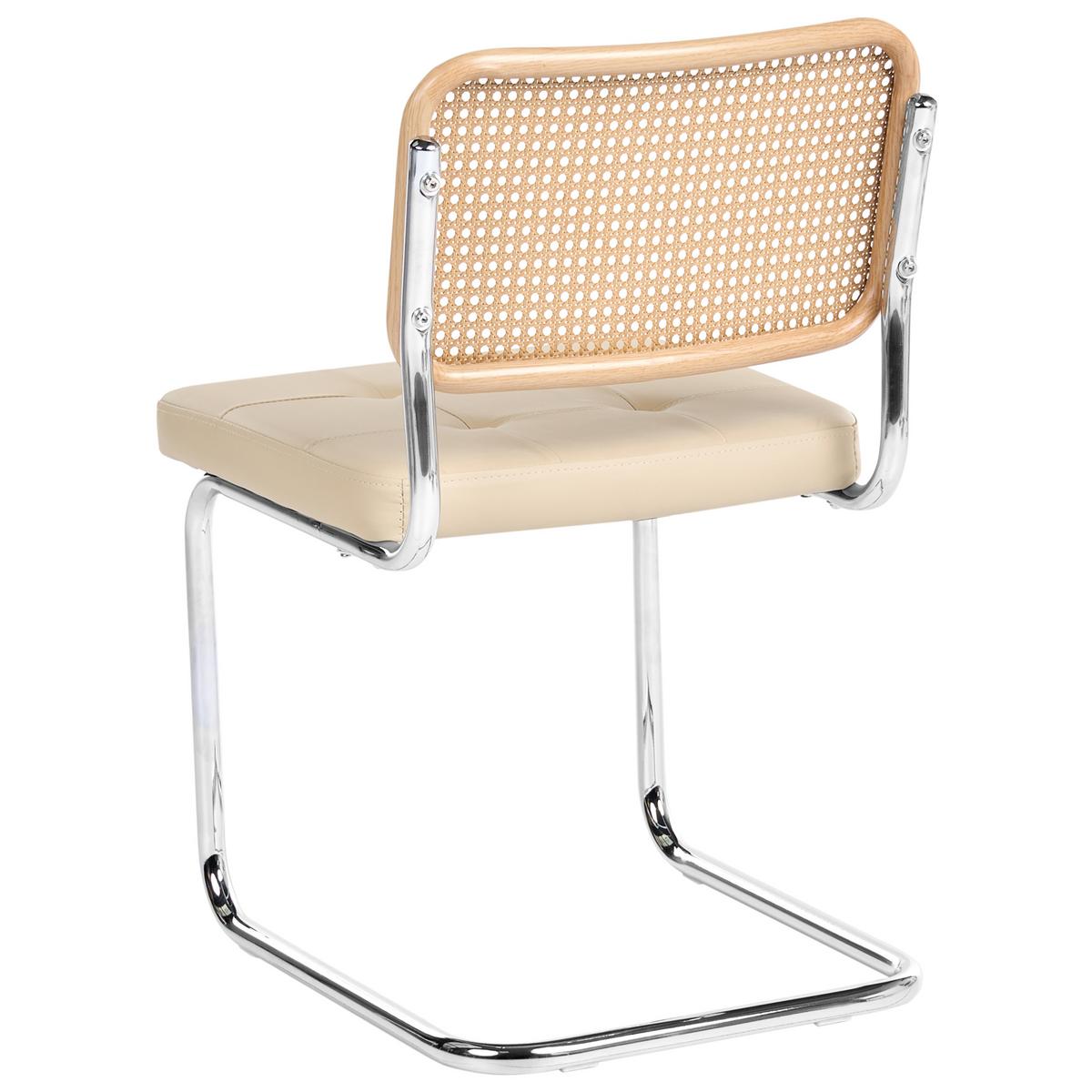 ESSZIMMERSTUHL 2er-Set Metall Hellbeige Ethete - Beige, Kunststoff (49/83/54cm) - Beliani