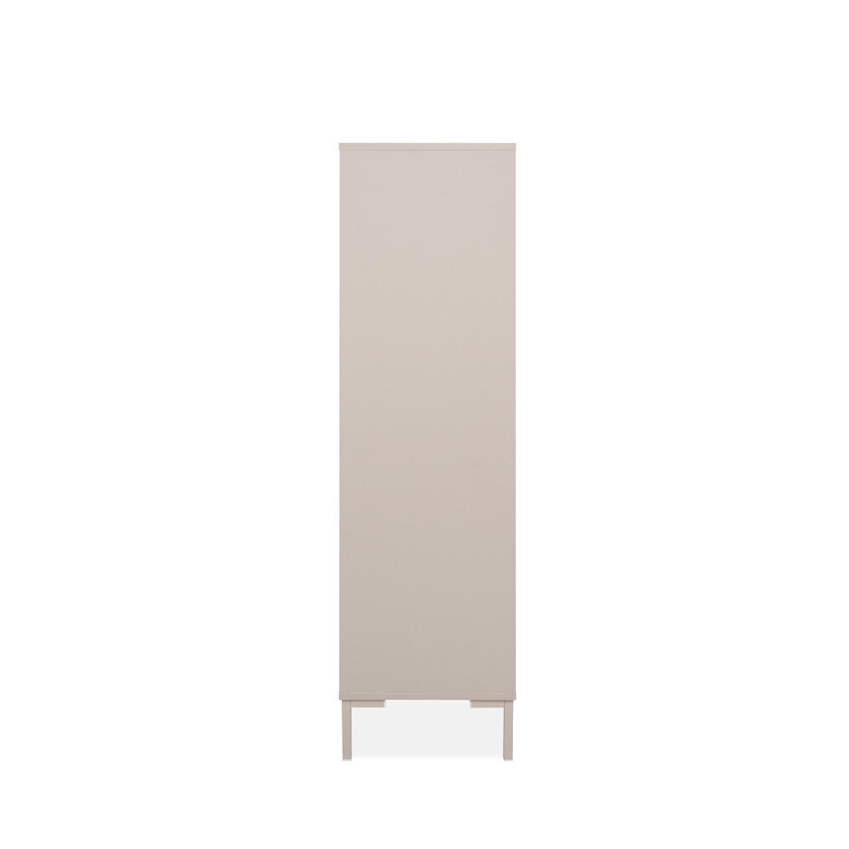HIGHBOARD 2 Türen und 2 Schubladen, Farbe Kaschmir 40/139/81 cm - Beige, Holzwerkstoff (40/139/81cm) - Calicosy