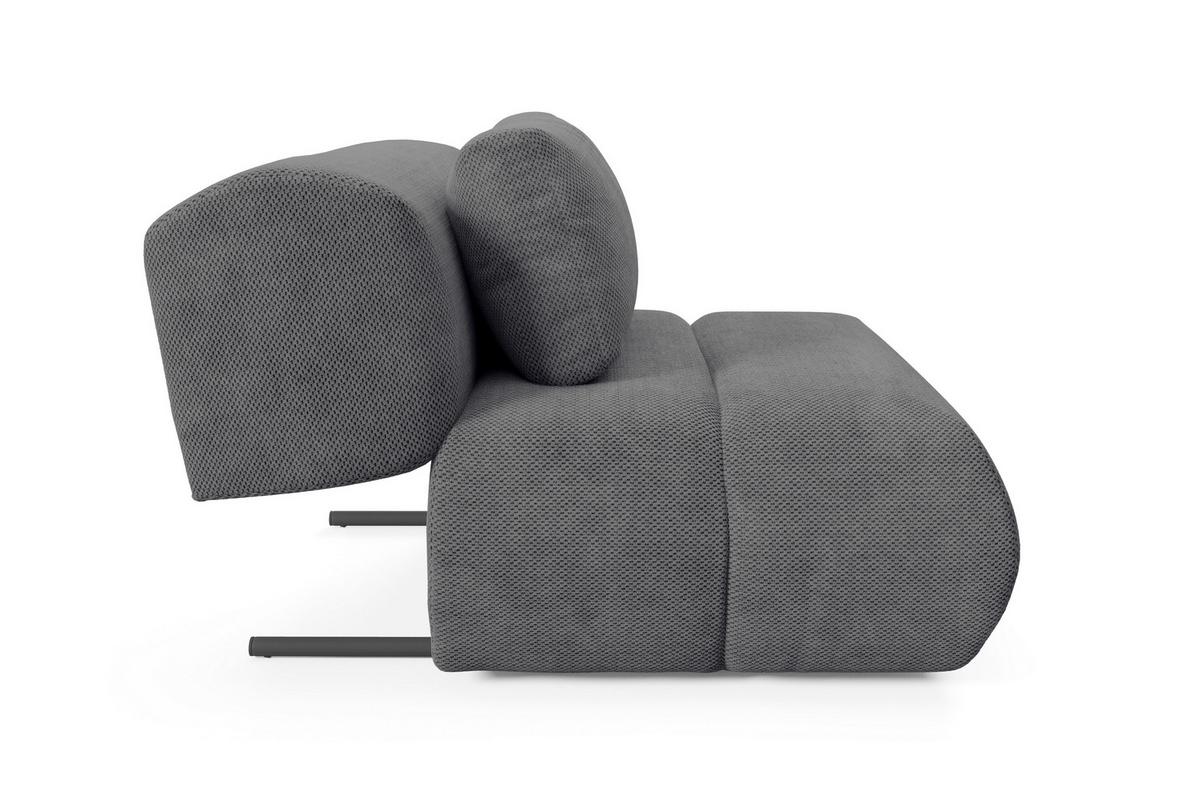 SESSEL ATOMO, Modern Polstersessel Loungesessel, Velours-Stoff Grau - Grau, Holz/Metall (98/82/134cm) - MASSENO