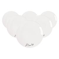 FRÜHSTÜCKSTELLER JE T'AIME Statement weiß ø 21,2 cm 6er Set - Weiß, Keramik (21.2cm) - Villeroy & Boch