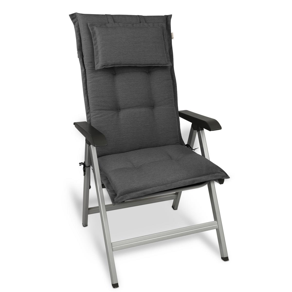 HOCHLEHNERAUFLAGE HighLux HL 120/52/7cm Anthrazit - Anthrazit, Textil (52/7/120cm) - Beautissu 
