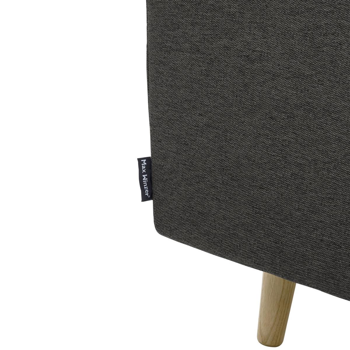 SOFA 3-Sitzer mit Bettfunktion Kazia Flachgewebe anthrazit - Anthrazit, Kunststoff (224/81/83cm) - 58aufmkessel