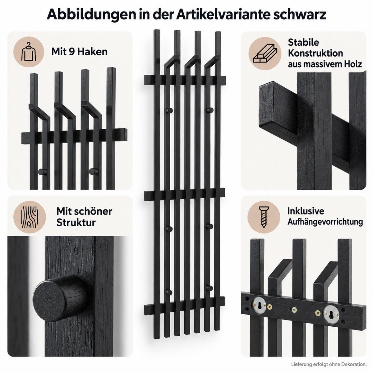 GARDEROBENPANEEL Eiche Dekor - Eiche Wotan, Holz (40/135/11cm) - MCW
