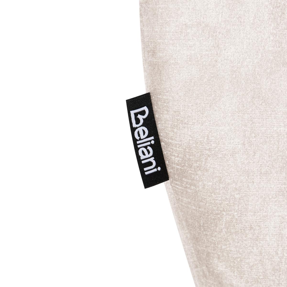 ESSZIMMERSTUHL 4er Set drehbar Samtstoff Hellbeige Morrison - Beige/Schwarz, Textil/Metall (50/86/56cm) - Beliani