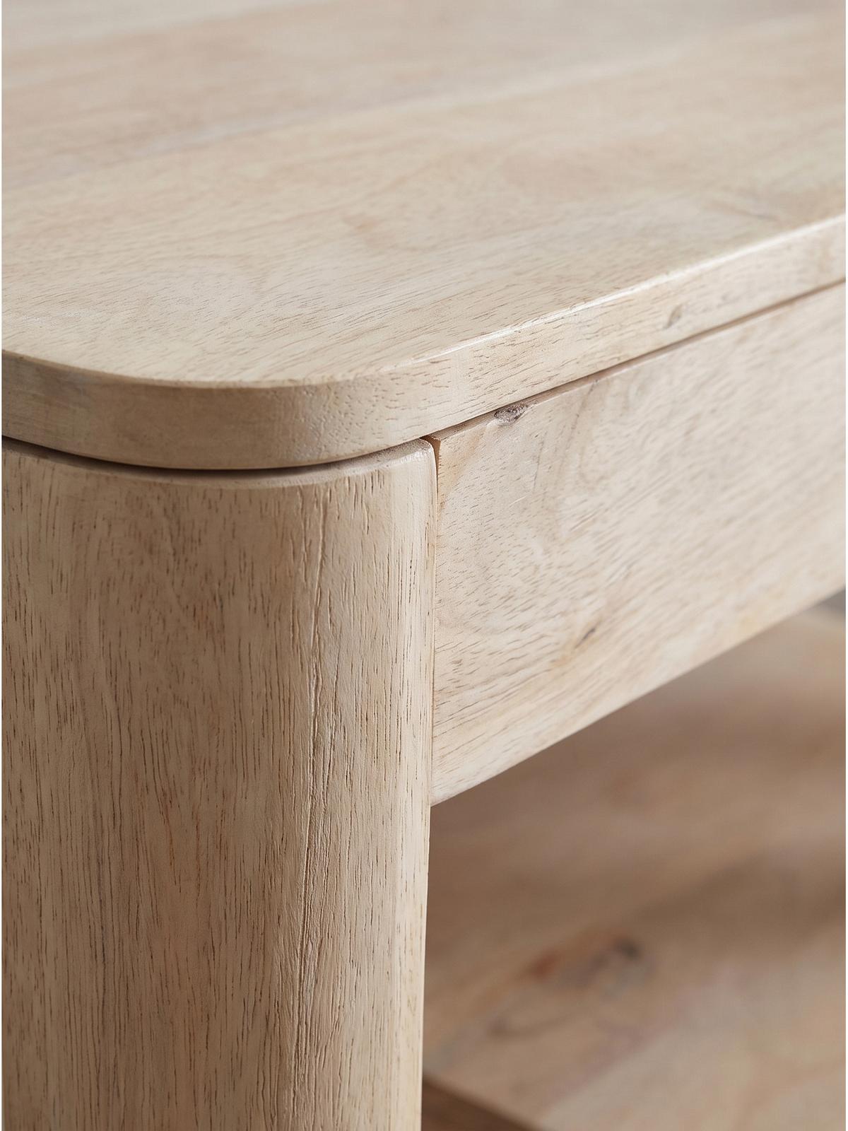 ESSTISCH CHARENTE, Mango Massivholz, handgefertigt, Weiß-Mango, 80 x 80 x 76 cm - Beige/Weiß, Holz (80/80/76cm) - KADIMA DESIGN