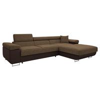 ECKSOFA Torezio Mini, Seite: Rechts - Braun, Holz/Textil (170/280cm) - MIRJAN24