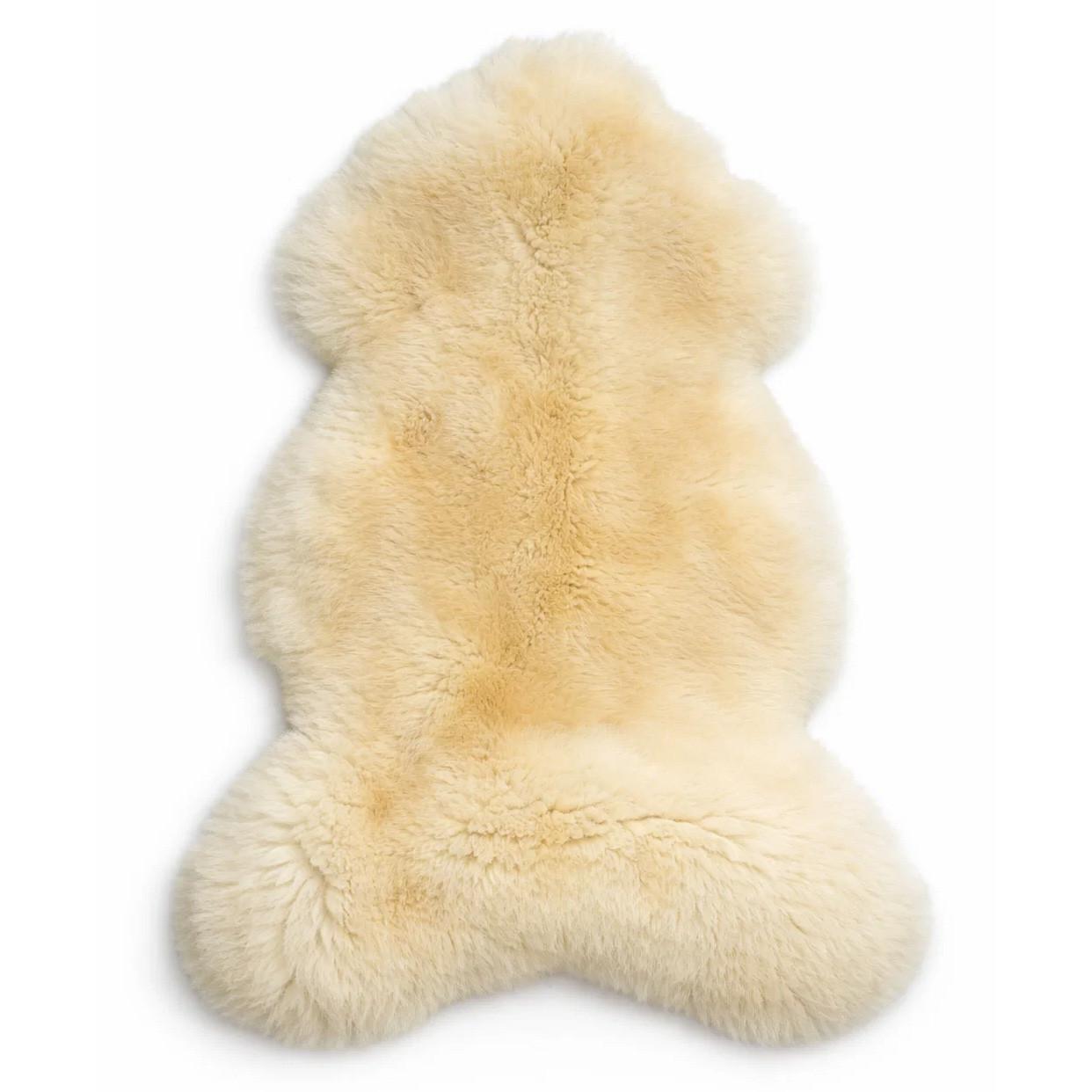 SCHAFFELL Premium Lammfell Natur ungeschoren weiche Wolle Naturweiß ca. 145 cm - Weiß, Fell (85/145cm) - Provellus