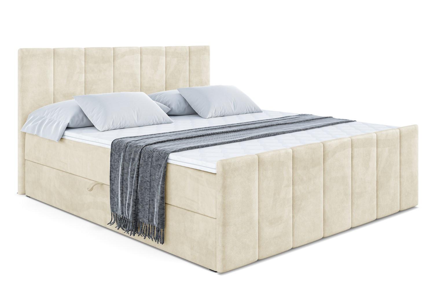 BOXBETT MOETI-Z - 120x200 cm - H3 - Beige - Beige, Holzwerkstoff (120/200cm) - ALTDECOR
