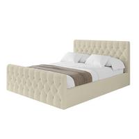 POLSTERBETT mit Bettkasten, Fußteil und Lattenrost, Boxbett ohne Matratze - RENO-Z 180x200 Beige - Taupe, Holzwerkstoff/Textil (180/200cm) - ALTDECOR
