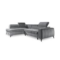 ECKSOFA Schlafsofa Agnesa In Salvador - Grau, Holzwerkstoff/Textil (275/200cm) - Fun Möbel
